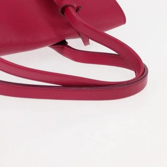 Salvatore Ferragamo Gancini Hand Bag Leather Pink Gold